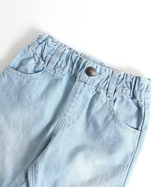 BREEZE（ブリーズ）の「フリンジストレートデニム 8分丈（デニムパンツ・キッズ・オフホワイト/ブルー/サックスブルー・90/100/110/120/130/140/150）」の12枚目の写真