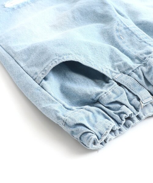 BREEZE（ブリーズ）の「フリンジストレートデニム 8分丈（デニムパンツ・キッズ・オフホワイト/ブルー/サックスブルー・90/100/110/120/130/140/150）」の13枚目の写真