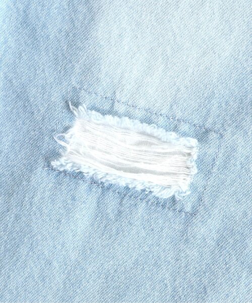BREEZE（ブリーズ）の「フリンジストレートデニム 8分丈（デニムパンツ・キッズ・オフホワイト/ブルー/サックスブルー・90/100/110/120/130/140/150）」の16枚目の写真