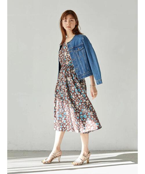 Yecca Yecca Vecca イェッカヴェッカ のファッション ワンピース ワンピース P 花柄ギャザーワンピース