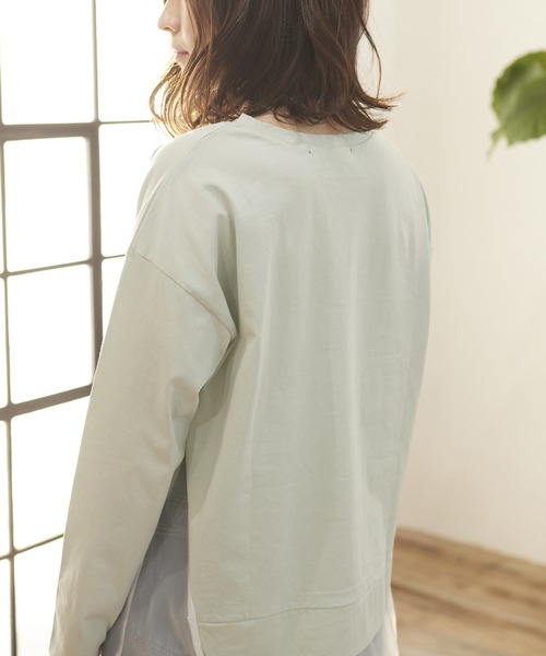 MATCH&more(マッチアンドモア)の「シアーシャツレイヤード風チュニック(シャツ/ブラウス・レディース・ライトブルー/ブラック/オフホワイト・FREE)」の12枚目の写真