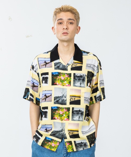 XLARGE（エクストララージ）の「S/S ALLOVER PHOTO PRINT SHIRT（シャツ/ブラウス・メンズ・ホワイト/イエロー/ライトパープル・S/M/L/XL）」の3枚目の写真