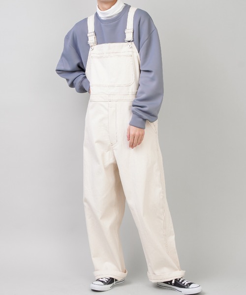 SPINNS（スピンズ）の「ゆったりサイズ ツイルオーバーオール（サロペット/オーバーオール・メンズ・ブラック/カーキ/アイボリー/キャメル・M/L）」の2枚目の写真