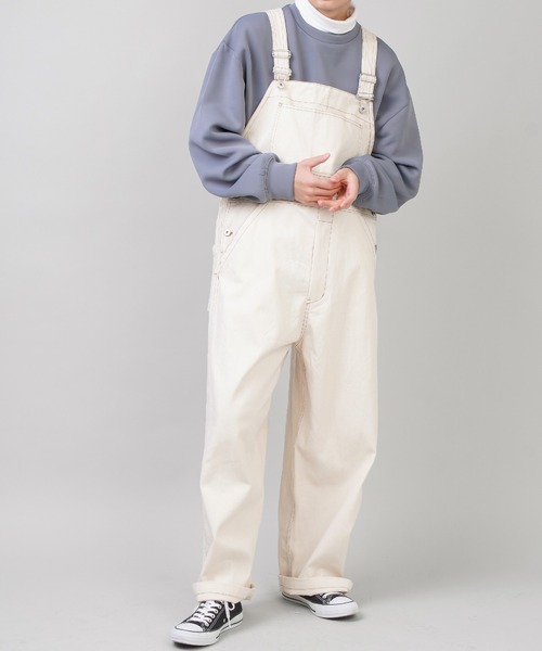 SPINNS（スピンズ）の「ゆったりサイズ ツイルオーバーオール（サロペット/オーバーオール・メンズ・ブラック/カーキ/アイボリー/キャメル・M/L）」の14枚目の写真