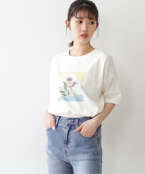 FREE'S MART（フリーズマート）の「◆アートプリントビックＴシャツ（Tシャツ/カットソー・レディース・ホワイト/ブラック/ベージュ・FREE）」の10枚目の写真