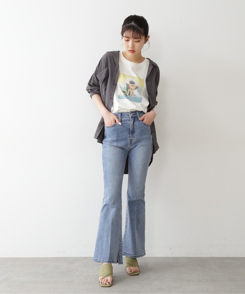 FREE'S MART（フリーズマート）の「◆アートプリントビックＴシャツ（Tシャツ/カットソー・レディース・ホワイト/ブラック/ベージュ・FREE）」の16枚目の写真