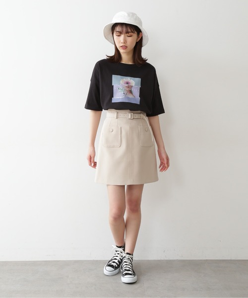 FREE'S MART（フリーズマート）の「◆アートプリントビックＴシャツ（Tシャツ/カットソー・レディース・ホワイト/ブラック/ベージュ・FREE）」の14枚目の写真