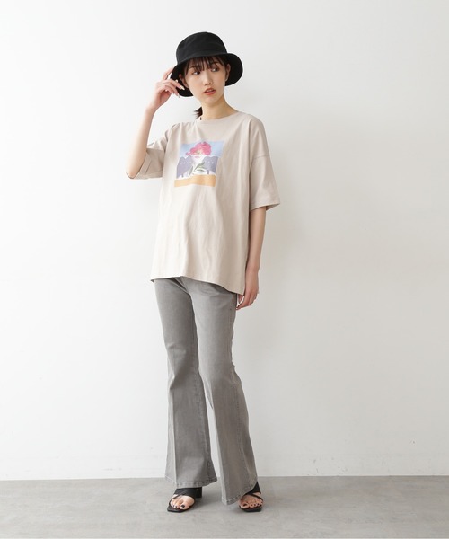 FREE'S MART（フリーズマート）の「◆アートプリントビックＴシャツ（Tシャツ/カットソー・レディース・ホワイト/ブラック/ベージュ・FREE）」の11枚目の写真