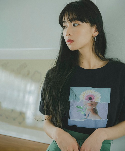 FREE'S MART（フリーズマート）の「◆アートプリントビックＴシャツ（Tシャツ/カットソー・レディース・ホワイト/ブラック/ベージュ・FREE）」の22枚目の写真