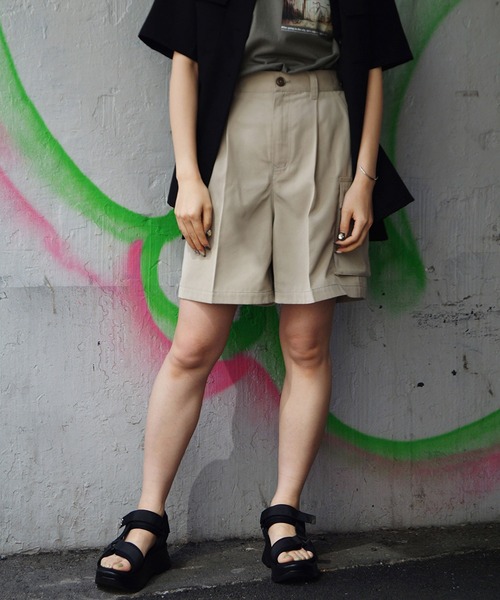 179/WG（イチナナキュウダブルジー）の「カーゴハーフパンツ（カーゴパンツ・レディース・ブラック/ベージュ/チャコールグレー・MEDIUM）」の15枚目の写真