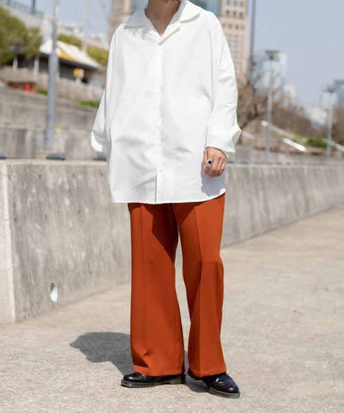 kutir(クティール)の「トロミルーズオープンカラーシャツ(シャツ/ブラウス・メンズ・ホワイト/レッド/グリーン・LARGE/MEDIUM)」の4枚目の写真