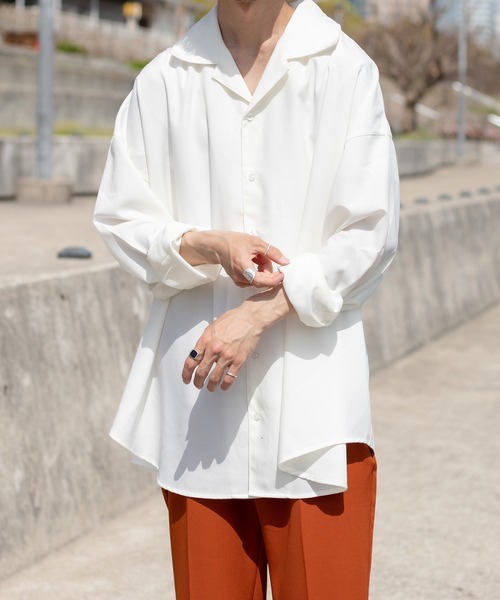 kutir(クティール)の「トロミルーズオープンカラーシャツ(シャツ/ブラウス・メンズ・ホワイト/レッド/グリーン・LARGE/MEDIUM)」の21枚目の写真