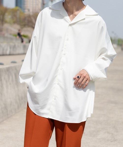 kutir(クティール)の「トロミルーズオープンカラーシャツ(シャツ/ブラウス・メンズ・ホワイト/レッド/グリーン・LARGE/MEDIUM)」の9枚目の写真