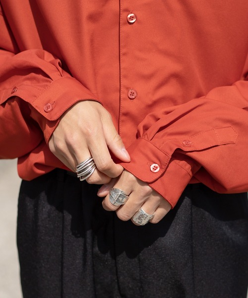 kutir(クティール)の「トロミルーズオープンカラーシャツ(シャツ/ブラウス・メンズ・ホワイト/レッド/グリーン・LARGE/MEDIUM)」の8枚目の写真