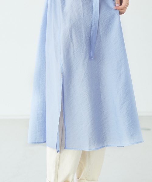 abahouse mavie（アバハウスマヴィ）の「ライトクロスシャツワンピース（ワンピース・レディース・ブラック/ライトブルー/カーキ・フリー）」の17枚目の写真