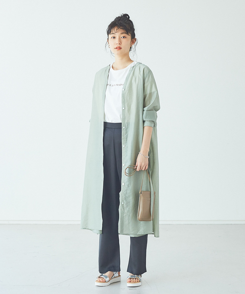 abahouse mavie（アバハウスマヴィ）の「ライトクロスシャツワンピース（ワンピース・レディース・ブラック/ライトブルー/カーキ・フリー）」の20枚目の写真