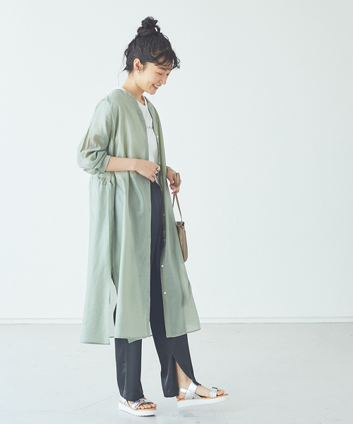 abahouse mavie（アバハウスマヴィ）の「ライトクロスシャツワンピース（ワンピース・レディース・ブラック/ライトブルー/カーキ・フリー）」の21枚目の写真