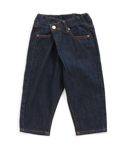 F.O.U（エフオーユー）の「ラップデニム 10分丈（デニムパンツ・キッズ・キナリ/ネイビー/ブルー・140/110/120/130）」の2枚目の写真