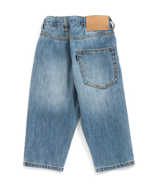 F.O.U（エフオーユー）の「ラップデニム 10分丈（デニムパンツ・キッズ・キナリ/ネイビー/ブルー・140/110/120/130）」の6枚目の写真