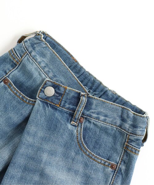 F.O.U（エフオーユー）の「ラップデニム 10分丈（デニムパンツ・キッズ・キナリ/ネイビー/ブルー・140/110/120/130）」の13枚目の写真