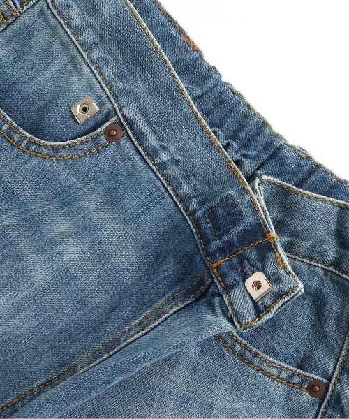F.O.U（エフオーユー）の「ラップデニム 10分丈（デニムパンツ・キッズ・キナリ/ネイビー/ブルー・140/110/120/130）」の5枚目の写真