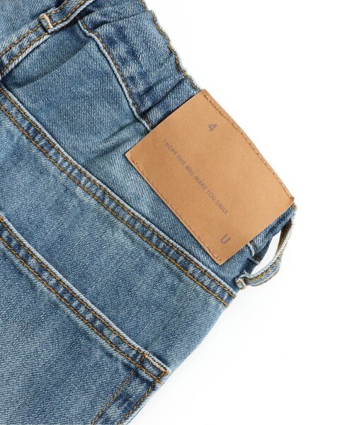 F.O.U（エフオーユー）の「ラップデニム 10分丈（デニムパンツ・キッズ・キナリ/ネイビー/ブルー・140/110/120/130）」の12枚目の写真