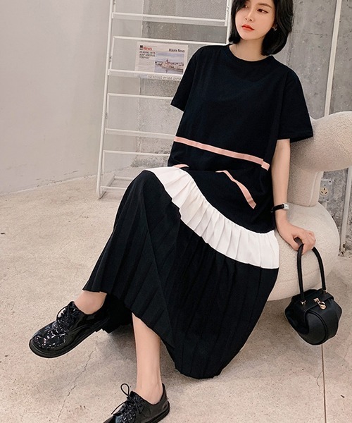 SVEC（シュベック）の「ロング ドッキング オーバーサイズ ワンピース（ワンピース・レディース・ブラック・L）」の5枚目の写真