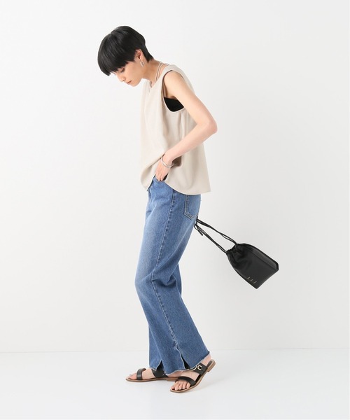 Simplicite(サンプリシテ)の「リネンライクオールインワンセット(つなぎ/オールインワン・レディース・アイボリー/イエロー/ブラウン・FREE)」の7枚目の写真