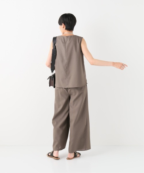 Simplicite(サンプリシテ)の「リネンライクオールインワンセット(つなぎ/オールインワン・レディース・アイボリー/イエロー/ブラウン・FREE)」の9枚目の写真