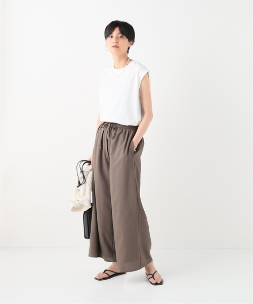 Simplicite(サンプリシテ)の「リネンライクオールインワンセット(つなぎ/オールインワン・レディース・アイボリー/イエロー/ブラウン・FREE)」の10枚目の写真