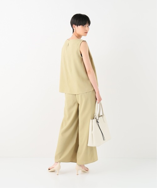 Simplicite(サンプリシテ)の「リネンライクオールインワンセット(つなぎ/オールインワン・レディース・アイボリー/イエロー/ブラウン・FREE)」の13枚目の写真