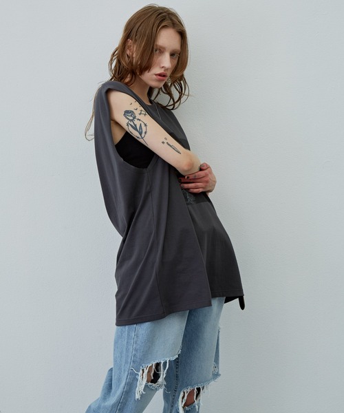 AIVER（アイバー）の「AIVER　マスクフォトシルケットN/S TEE（Tシャツ/カットソー・メンズ・チャコールグレー/ブラック/グリーン・MEDIUM/LARGE）」の18枚目の写真