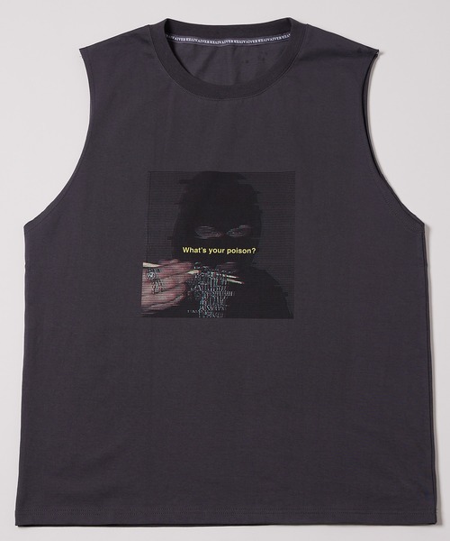 AIVER（アイバー）の「AIVER　マスクフォトシルケットN/S TEE（Tシャツ/カットソー・メンズ・チャコールグレー/ブラック/グリーン・MEDIUM/LARGE）」の6枚目の写真