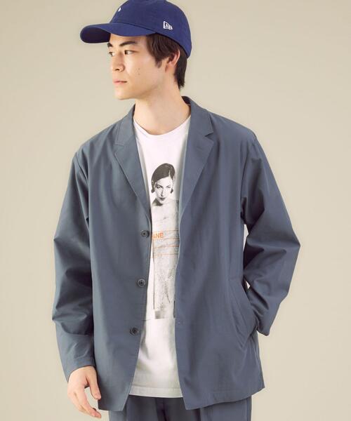 green label relaxing（グリーンレーベルリラクシング）の「CM ドライ TC シャツジャケット（テーラードジャケット・メンズ・ブラック/コバルトブルー/モカ・MEDIUM/SMALL/LARGE/X-LARGE）」の20枚目の写真