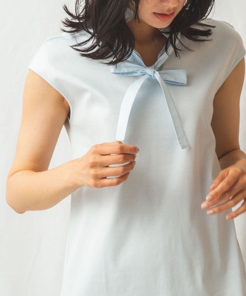 NARACAMICIE(ナラカミーチェ)の「2WAYフリルカラーカットソープルオーバー(Tシャツ/カットソー・レディース・ホワイト/ブルー/ブラック・LARGE/MEDIUM/XX-LARGE/X-LARGE)」の17枚目の写真