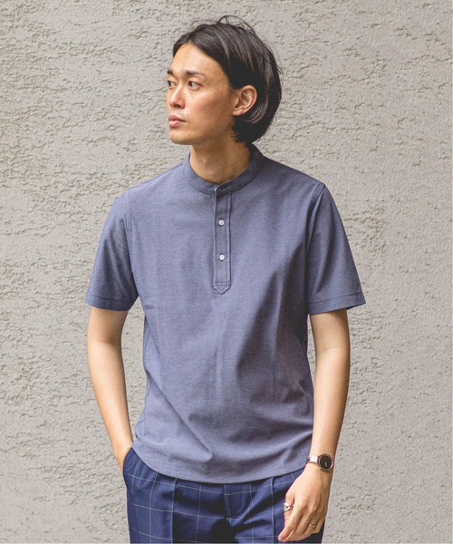 EDIFICE(エディフィス)の「ALBINI バンドカラー ポロシャツ(ポロシャツ・メンズ・ホワイト/ベージュ/ブラウン/ネイビー/ブルー系その他・SMALL/MEDIUM/LARGE/X-LARGE)」の5枚目の写真