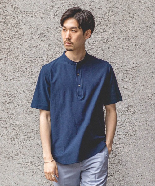 EDIFICE(エディフィス)の「ALBINI バンドカラー ポロシャツ(ポロシャツ・メンズ・ホワイト/ベージュ/ブラウン/ネイビー/ブルー系その他・SMALL/MEDIUM/LARGE/X-LARGE)」の4枚目の写真