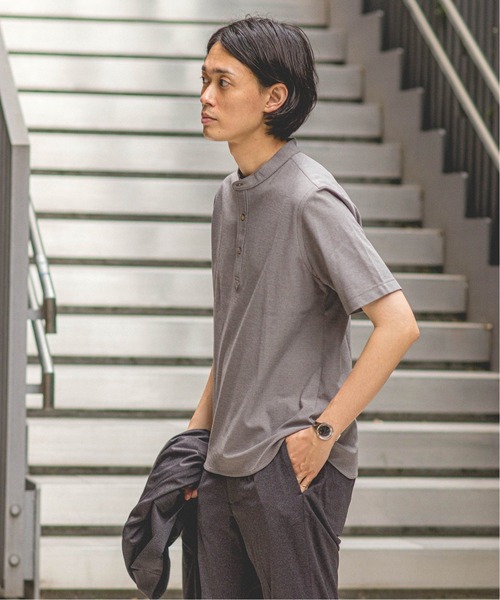 EDIFICE(エディフィス)の「ALBINI バンドカラー ポロシャツ(ポロシャツ・メンズ・ホワイト/ベージュ/ブラウン/ネイビー/ブルー系その他・SMALL/MEDIUM/LARGE/X-LARGE)」の12枚目の写真