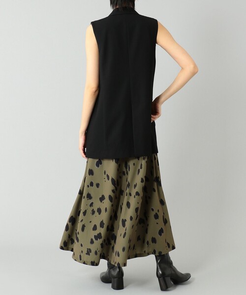 Diagram（ダイアグラム）の「ダブルテーラードジレ（ベスト・レディース・ベージュ/ブラック・36）」の7枚目の写真