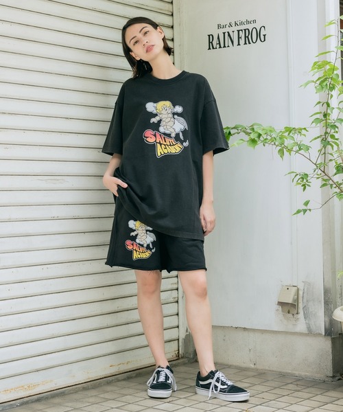 SAD REBORN DOLLS(サッドリボーンドルズ)の「SALUTE/サルーテ 2021ss angel shorts / SALUTE ハーフパンツ ショーツ(スウェットパンツ・メンズ・ブラック・M/L)」の7枚目の写真