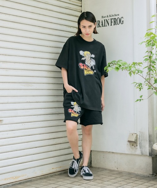 SAD REBORN DOLLS(サッドリボーンドルズ)の「SALUTE/サルーテ 2021ss angel shorts / SALUTE ハーフパンツ ショーツ(スウェットパンツ・メンズ・ブラック・M/L)」の8枚目の写真