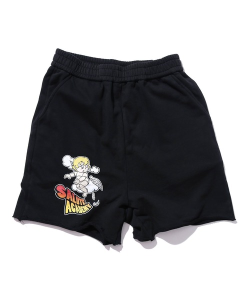 SAD REBORN DOLLS(サッドリボーンドルズ)の「SALUTE/サルーテ 2021ss angel shorts / SALUTE ハーフパンツ ショーツ(スウェットパンツ・メンズ・ブラック・M/L)」の10枚目の写真