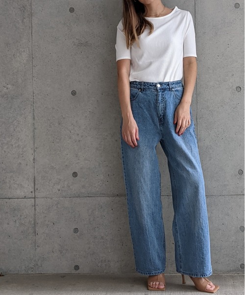 Per sist ence(パーシエンス)の「Per sist ence/パーシエンス テレコ バックオープンTシャツ(Tシャツ/カットソー・レディース・モカ/ブラック/グリーン/ベージュ/オフホワイト・FREE)」の8枚目の写真