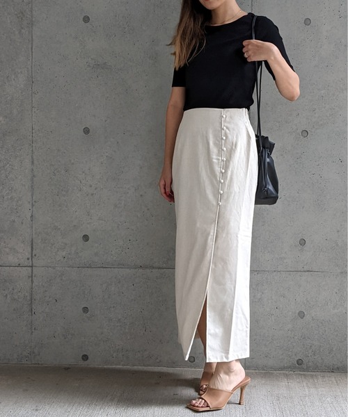 Per sist ence(パーシエンス)の「Per sist ence/パーシエンス テレコ バックオープンTシャツ(Tシャツ/カットソー・レディース・モカ/ブラック/グリーン/ベージュ/オフホワイト・FREE)」の15枚目の写真