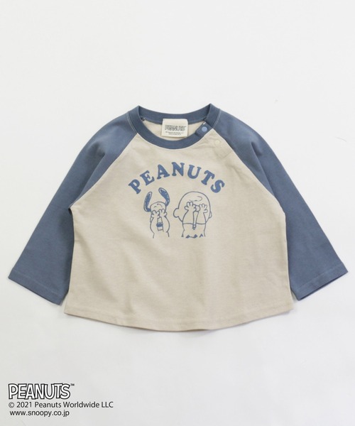 JAM & LINK（ジャムアンドリンク）の「SNOOPY/スヌーピー ラグランTシャツ（Tシャツ/カットソー・キッズ・ホワイト×グリーン/ホワイト×ブルー/ホワイト×ブラック/ホワイト系その他/ホワイト系その他2/ホワイト系その他3/ホワイト系その他4/ホワイト系その他5/ホワイト系その他6/ホワイト系その他7・120cm/100cm/130cm/90cm/110cm/140cm/80ｃｍ/150cm）」の6枚目の写真