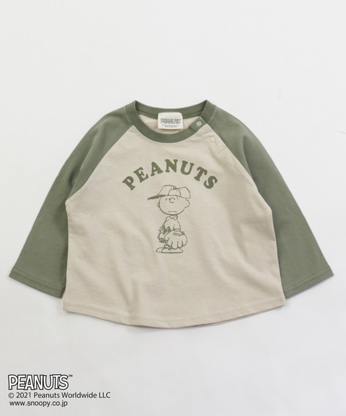 JAM & LINK（ジャムアンドリンク）の「SNOOPY/スヌーピー ラグランTシャツ（Tシャツ/カットソー・キッズ・ホワイト×グリーン/ホワイト×ブルー/ホワイト×ブラック/ホワイト系その他/ホワイト系その他2/ホワイト系その他3/ホワイト系その他4/ホワイト系その他5/ホワイト系その他6/ホワイト系その他7・120cm/100cm/130cm/90cm/110cm/140cm/80ｃｍ/150cm）」の9枚目の写真