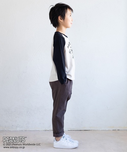 JAM & LINK（ジャムアンドリンク）の「SNOOPY/スヌーピー ラグランTシャツ（Tシャツ/カットソー・キッズ・ホワイト×グリーン/ホワイト×ブルー/ホワイト×ブラック/ホワイト系その他/ホワイト系その他2/ホワイト系その他3/ホワイト系その他4/ホワイト系その他5/ホワイト系その他6/ホワイト系その他7・120cm/100cm/130cm/90cm/110cm/140cm/80ｃｍ/150cm）」の14枚目の写真