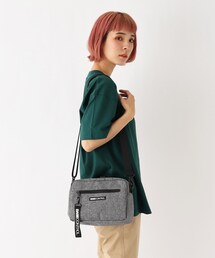 ◆8ポケット CORDURA(R)コーデュラ・リサイクルヘザー ロゴ刺繍スクエアショルダー