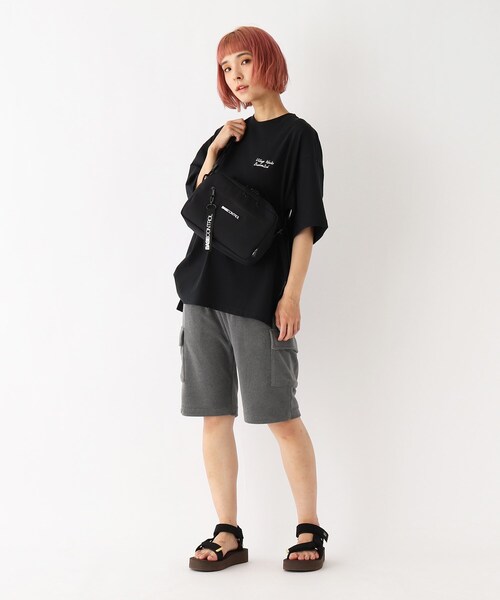 CORDURA(コーデュラ)の「◆8ポケット CORDURA(R)コーデュラ・リサイクルヘザー ロゴ刺繍スクエアショルダー(ショルダーバッグ・レディース・ダークグレー/ブラック/ブラック系・99)」の12枚目の写真