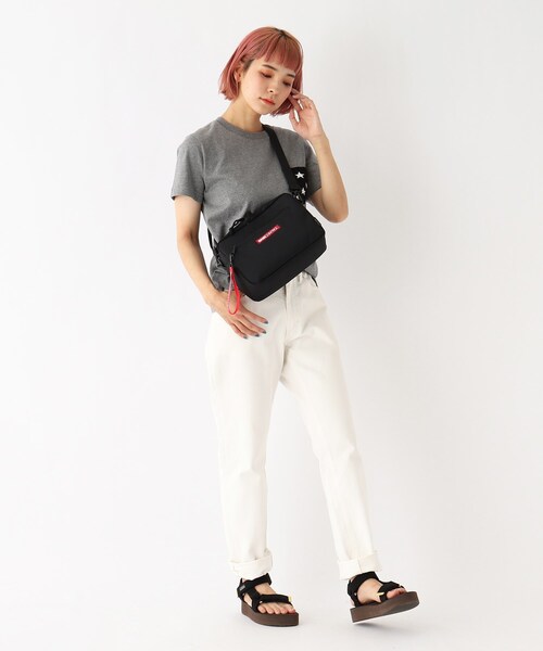 CORDURA(コーデュラ)の「◆8ポケット CORDURA(R)コーデュラ・リサイクルヘザー ロゴ刺繍スクエアショルダー(ショルダーバッグ・レディース・ダークグレー/ブラック/ブラック系・99)」の13枚目の写真